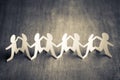 Paper Human Chain Royalty Free Stock Photo