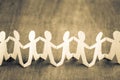 Paper Human Chain Royalty Free Stock Photo