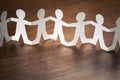 Paper Human Chain Royalty Free Stock Photo