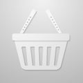 Paper icon of shopping cart