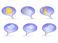 Paper icons with the weather image Royalty Free Stock Photo