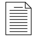 Paper idea article icon, outline style