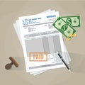 Paper invoice form Royalty Free Stock Photo