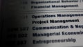 Paper with Key skills in business. Project management, communication and operations Royalty Free Stock Photo