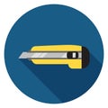 Paper knife icon in flat design. Royalty Free Stock Photo