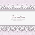 Paper lace border background Royalty Free Stock Photo