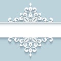 Paper lace divider frame Royalty Free Stock Photo