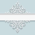 Paper lace divider frame Royalty Free Stock Photo