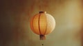 A paper lantern hanging against the wall. concept of spirit of hope and joy of Lunar New Year celebrations. Generative ai