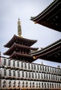 Paper lanterns and Five-storied Pagoda of Sensoji Temple - Tokyo, Japan Royalty Free Stock Photo