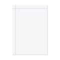 Paper lined notebook memo page white sheet template illustration for school education and office