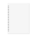 Paper lined notebook memo page white sheet template illustration for school education and office