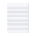 Paper lined notebook memo page white sheet template illustration for school education and office