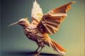 paper look origami bird