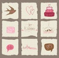 Paper Love and Wedding Design Elements