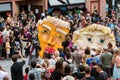 Paper Mache Masks Parody Trump And Clinton In Halloween Parade