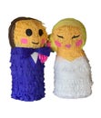 Bride and Groom Paper Mache PiÃÂ±ata Royalty Free Stock Photo