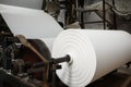 The paper machine in the factory Royalty Free Stock Photo