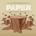 Paper is made with tree Royalty Free Stock Photo