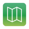 Paper map guide block gradient style icon Royalty Free Stock Photo