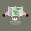 Paper Map In Hand Royalty Free Stock Photo