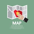 Paper Map In Hand Royalty Free Stock Photo