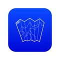 Paper map icon blue vector Royalty Free Stock Photo