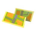 Paper map icon, cartoon style Royalty Free Stock Photo