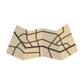 Paper map icon image Royalty Free Stock Photo