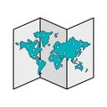 Paper map icon image Royalty Free Stock Photo