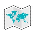 Paper map icon image Royalty Free Stock Photo