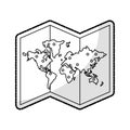 Paper map icon image Royalty Free Stock Photo