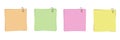 Paper memo notes clip pin colorful set Royalty Free Stock Photo