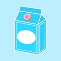 Paper milk carton. Vector illustration Royalty Free Stock Photo
