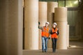 Paper mill factory workers