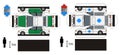 Paper model of ambulance and police cars