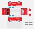 PaperModel of Ambulance Van Car