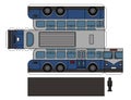 Paper model of a classic large bus Royalty Free Stock Photo