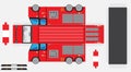 Papermodel of Fire Truck , cut and glue Royalty Free Stock Photo