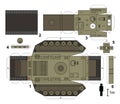 Paper model of a tank