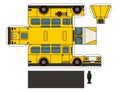 Paper model of a classic school bus Royalty Free Stock Photo