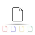 paper multi color style icon. Simple thin line, outline vector of web icons for ui and ux, website or mobile application Royalty Free Stock Photo