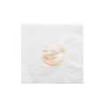 Paper napkin with coffee stain on white background Royalty Free Stock Photo