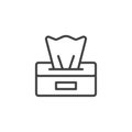 Paper napkins box outline icon