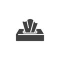 Paper napkins box vector icon