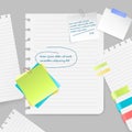 Paper Note Composition Royalty Free Stock Photo