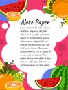 paper note vector frame background art design fruits 02 Royalty Free Stock Photo
