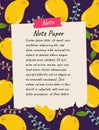 paper note vector frame background art design fruits 04 Royalty Free Stock Photo