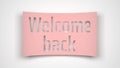 Paper note welcome back Royalty Free Stock Photo