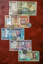 Paper Notes Sri Lankan Rupees, ten, twenty, fifty, one hundred, two thousand